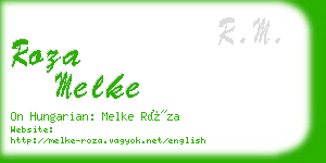 roza melke business card